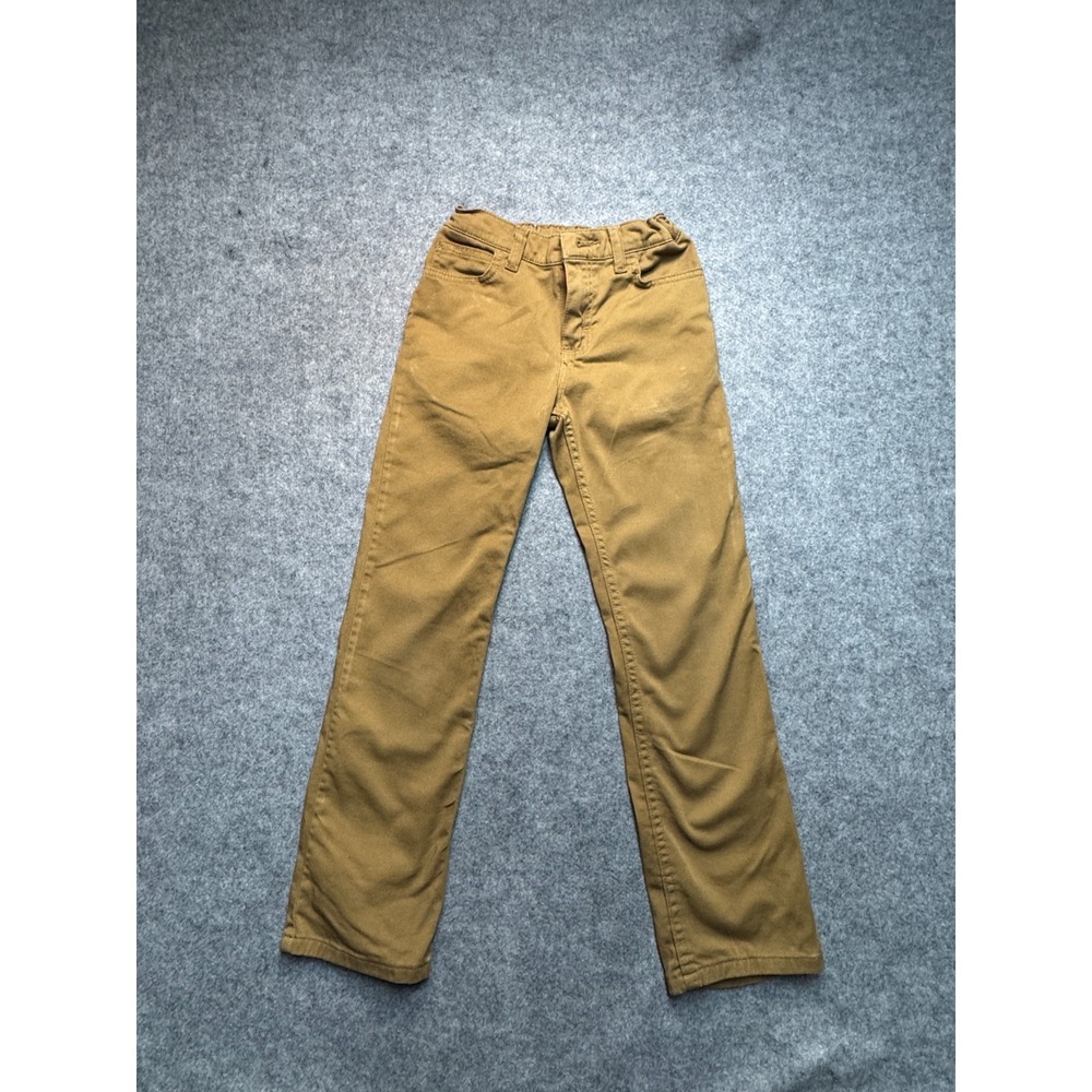 Wrangler Boys Jeans Size 10R Beige Advanced Comfort Slim Straight Fit Stretch
